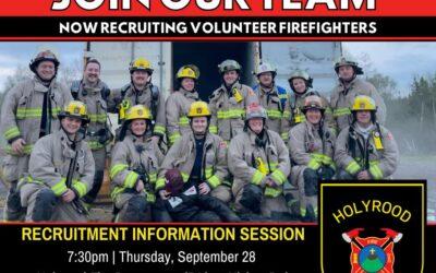 Holyrood Fire Department now recruiting Volunteer Firefighters