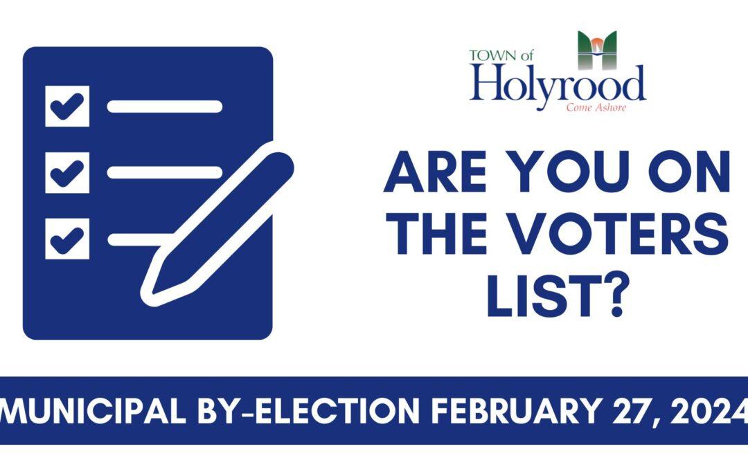 Voters List – Municipal By-election