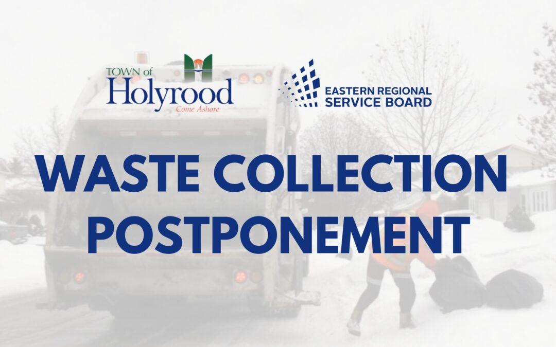Waste Collection Postponed – Friday, March 8