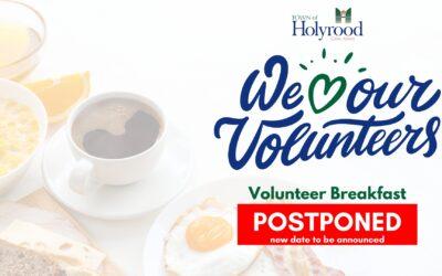 National Volunteer Week Breakfast – POSTPONED