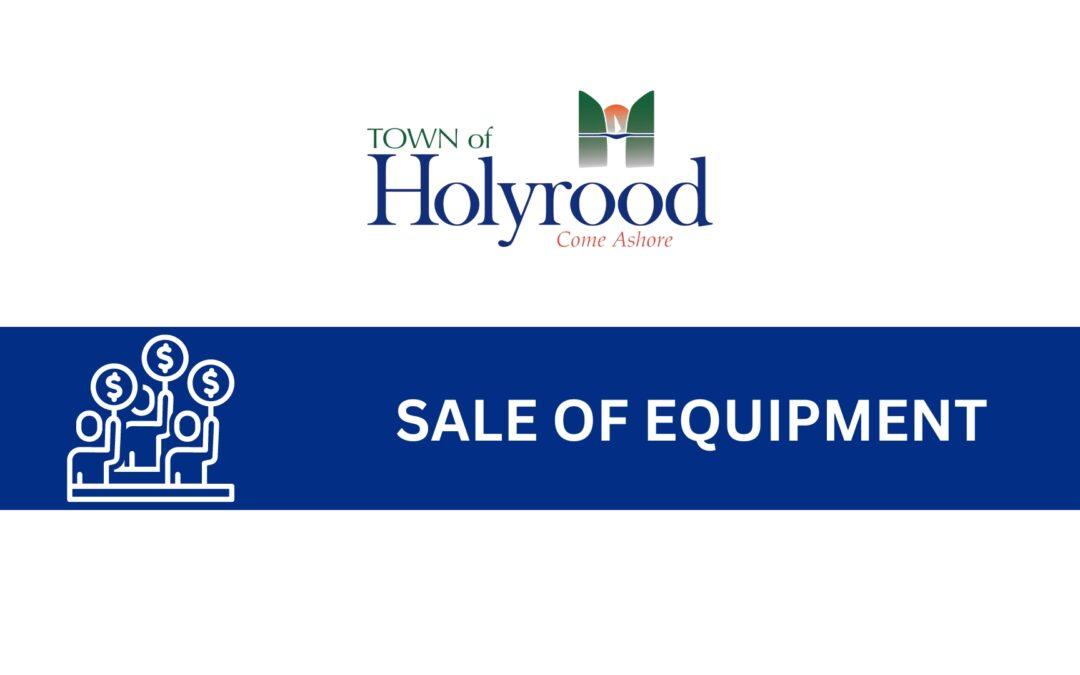 Sale of Equipment