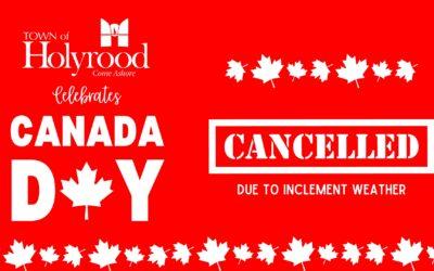 Holyrood Celebrates Canada Day – Cancellation