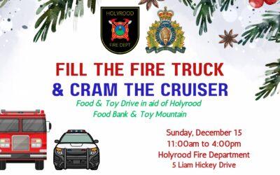 Fill the Fire Truck & Cram the Cruiser – Sunday, December 15