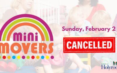 Mini Movers – Cancelled – Sunday, February 2