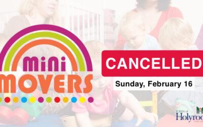 Mini Movers – Cancelled – Sunday, February 16