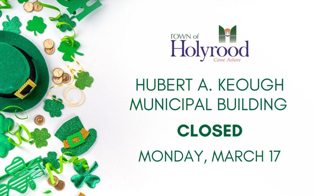 Office Closure – Monday, March 17