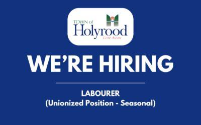 Employment Opportunity – Labourer (Unionized Position – Seasonal)