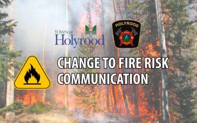 Change to Fire Risk Communication – Jurisdiction of Holyrood Fire Department