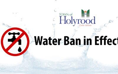 Water Ban in Effect