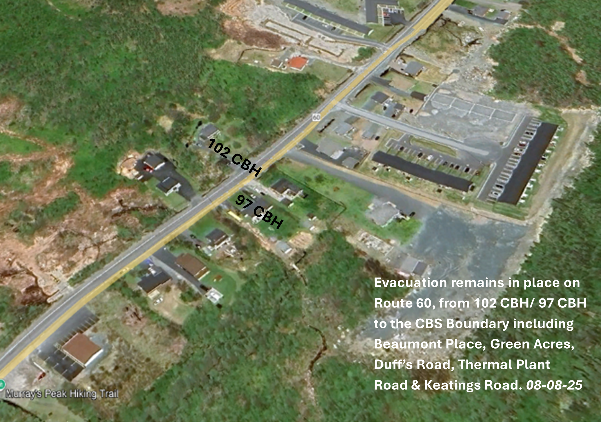 Public Advisory: Revised Evacuation Order for a Section of the Town of Holyrood