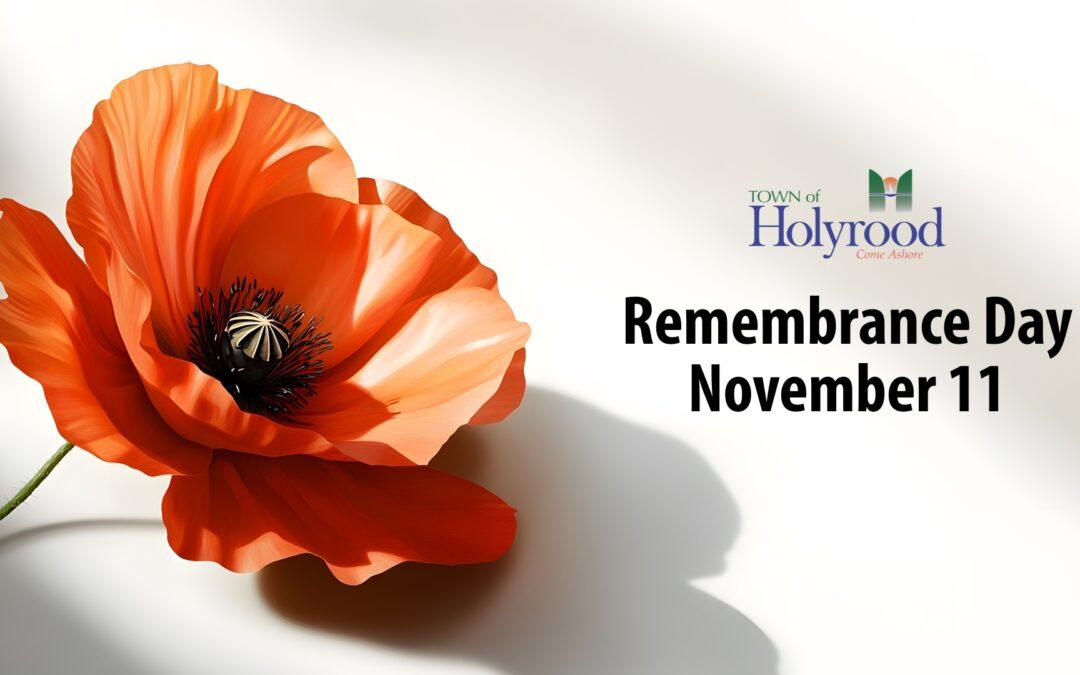 Remembrance Day – Tuesday, November 11