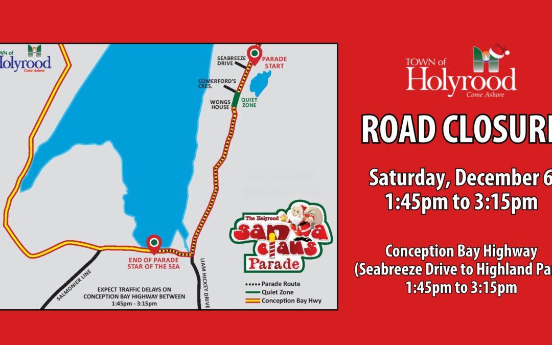 Santa Claus Parade – December 6 – Road Closures