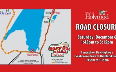 Santa Claus Parade – December 6 – Road Closures