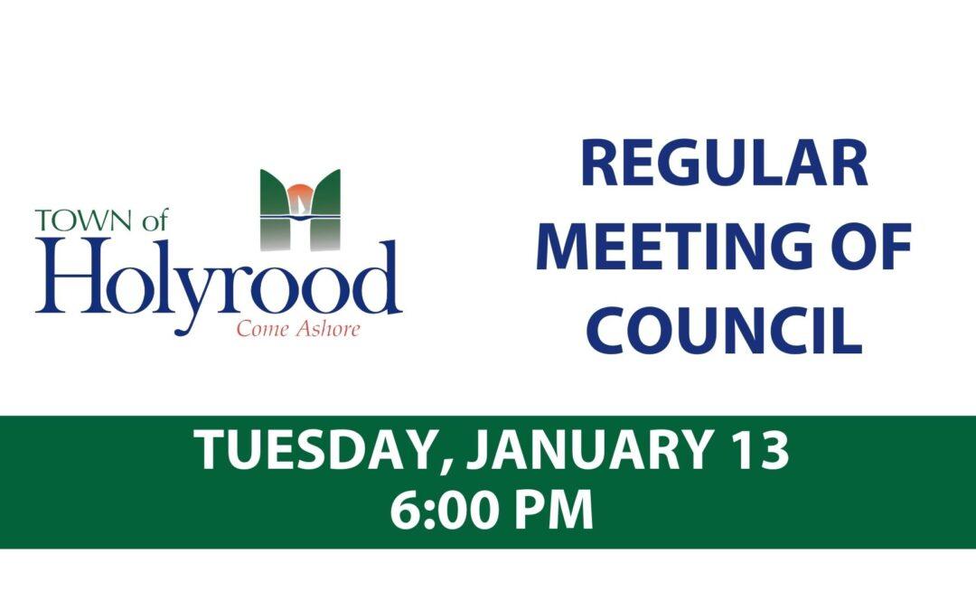 Regular Meeting of Council – January 13