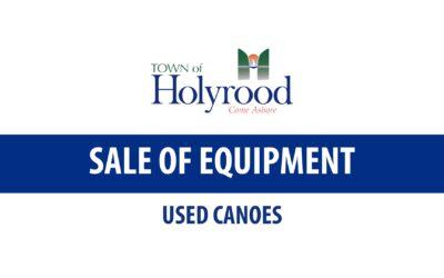Sale of Equipment – Used Canoes