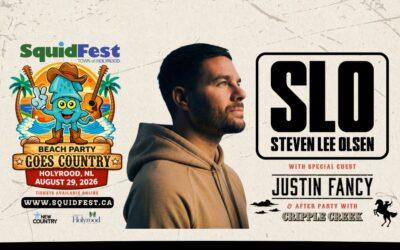 Town of Holyrood Announces “SquidFest Beach Party Goes Country” Featuring Steven Lee Olsen and Justin Fancy