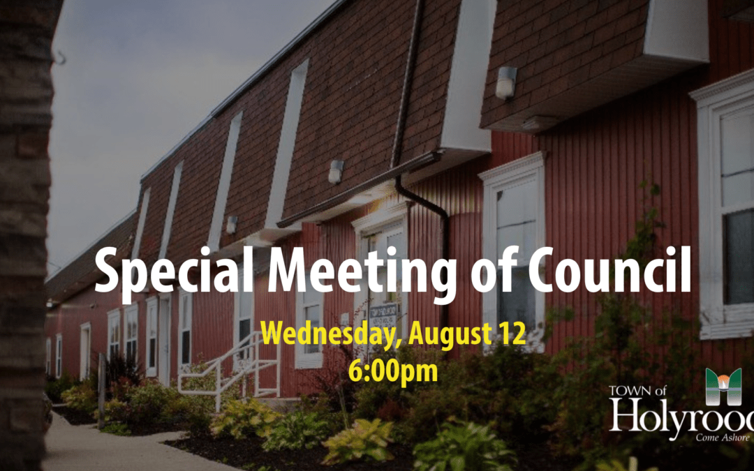 Special Meeting of Council – August 12, 2026